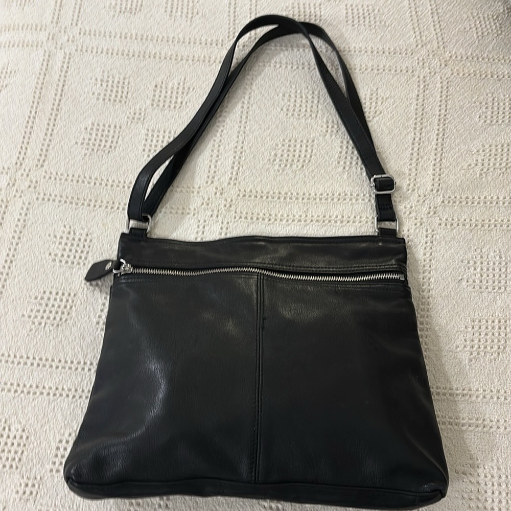Margot Black Leather Crossbody Shoulder Leather Bag